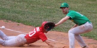 Knappe Kiste: Luis Freitag beim Pickoff-Play.