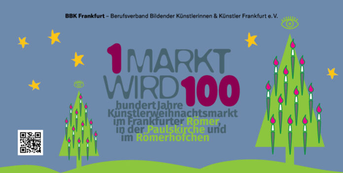 Der populäre Frankfurter Künstlerweihnachtsmarkt im Römer startet an diesem Freitag, 2.12.2022, um 12 Uhr. (Foto: BBK Frankfurt)