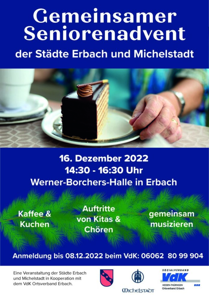 Die Städte Erbach und Michelstadt feiern gemeinsam Seniorenadvent. (Foto: Kreisstadt Erbach)