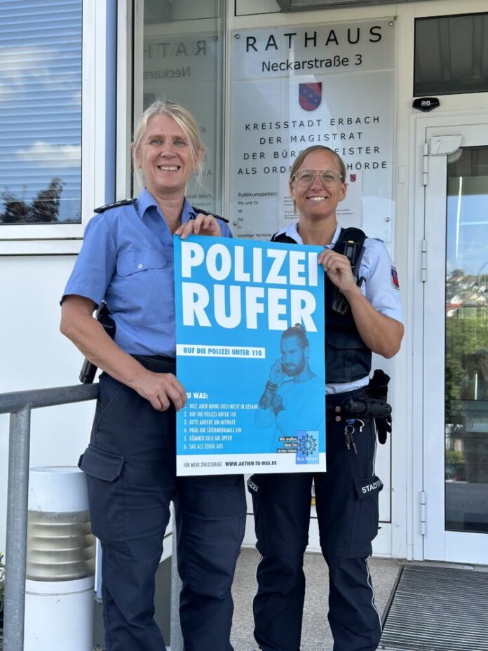Stadtpolizei Erbach und die Polizei Erbach setzen ein Zeichen für Zivilcourage