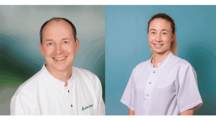 Frau Dr. Mittwede und Herr Dr. Warzecha, beide Oberärzte der Asklepios Klinik Seligenstadt Herr Dr. Warzecha und Frau Dr. Mittwede , beide Oberärzte der Asklepios Klinik Seligenstadt, werden in einem gemeinsamen Vortrag (Dauer etwa 45 Minuten) alles Wissenswerte zum Thema Kniebeschwerden, vom Sportunfall bis zur Endoprothesenimplantation, gut verständlich präsentieren. Bilder: Asklepios