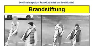 Fahndungsplakat Brandstiftung FFM. Bild: Polizei FFM