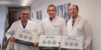 Drei Fachbereiche der Asklepios Klinik Langen mit begehrtem AOK Zertifikat ausgezeichnet