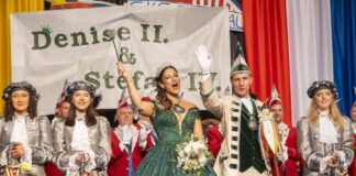 Denise II. und Stefan IV. auf dem närrischen Thron in Rodgau