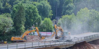 Neubau der Talbrücke bei Bad König/Zell