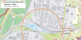 Möglicher Bombenfund in der Nähe des Darmstädter Nordbahnhofes