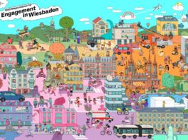 Wimmelbild zeigt Vielfalt des Engagements in Wiesbaden
