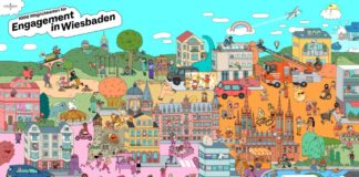 Wimmelbild zeigt Vielfalt des Engagements in Wiesbaden