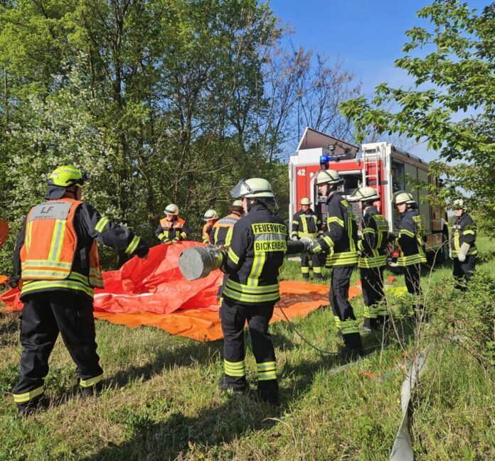 Waldbrandübung Bickenbach