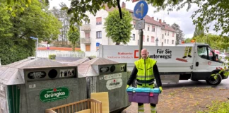 Täglicher Einsatz gegen illegale Müllberge rund um Sammelcontainer in Offenbach