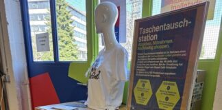 3D-gedruckte Taschen-Tausch-Station im KAGEL Darmstadt