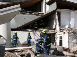 Katastrophenschutz des Kreises Groß-Gerau trainiert in Mosbach den Ernstfall