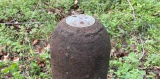 Leere Phosphorgranate in Darmstadt gefunden